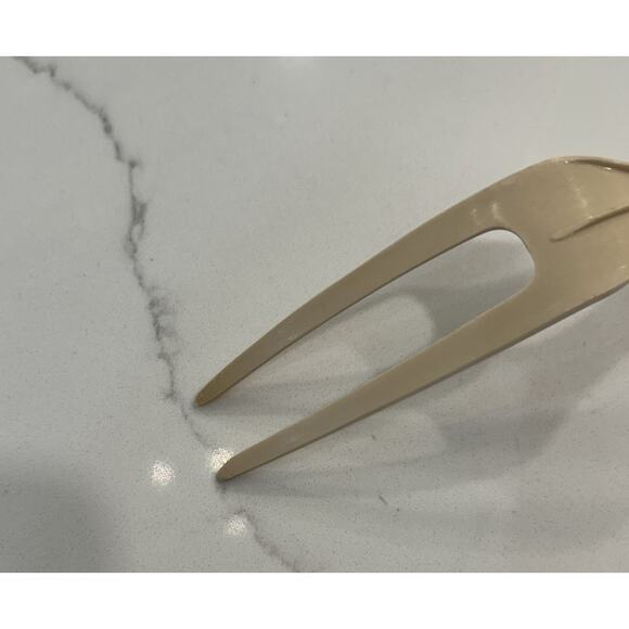 Vintage EKCO Beige Nylon 11” Meat Serving Carving Fork Made in USA Kitchen Tool - Picture 6 of 7